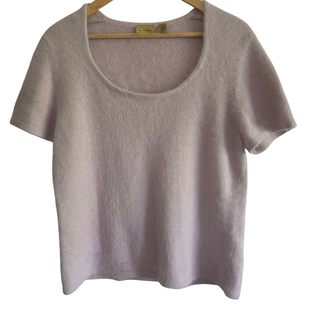 Caslon Angora Rabbit Blend Sweater XL Lavender Purple